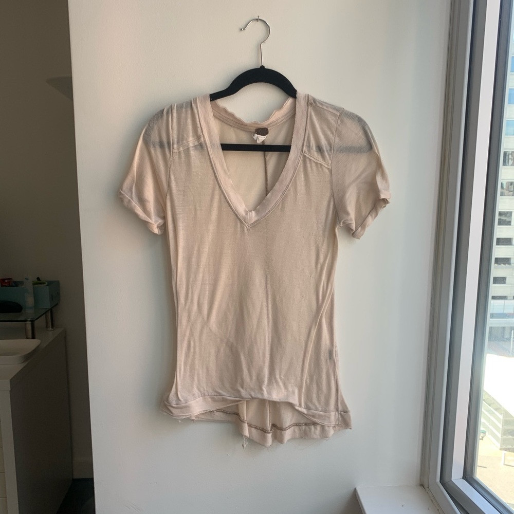Free People light pink Tee